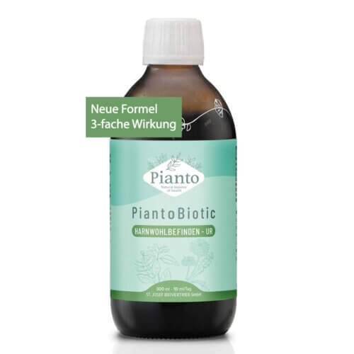 Pianto Biotic Harnwohlbefinden - U mit Java-Tee, Löwenzahnblätterextrakt und Heidelbeere zur Förderung der Nierenfunktion und Entwässerung.