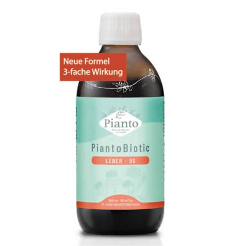 Pianto Biotic Leber - BG, fermentiertes Kräuterkonzentrat, mit Löwenzahn, Mariendistel und Artischocke zur Stäring und Entgiftung der Leber und der Gallengänge.