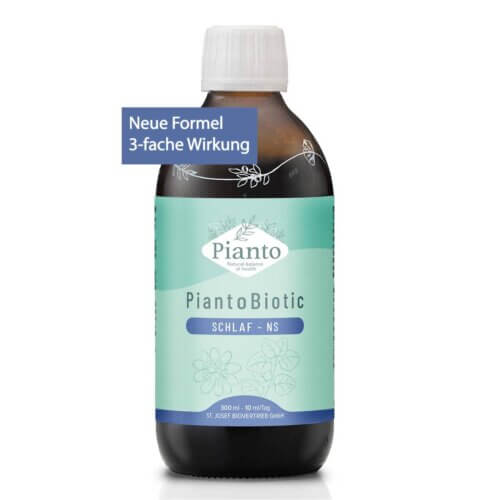 Pianto Biotic Schlaf - NS ist ein fermentierter Schlafextrakt mit Passionsblume, Zitronenmelisse und Eschscholtzia für eine bessere Schlafqualität