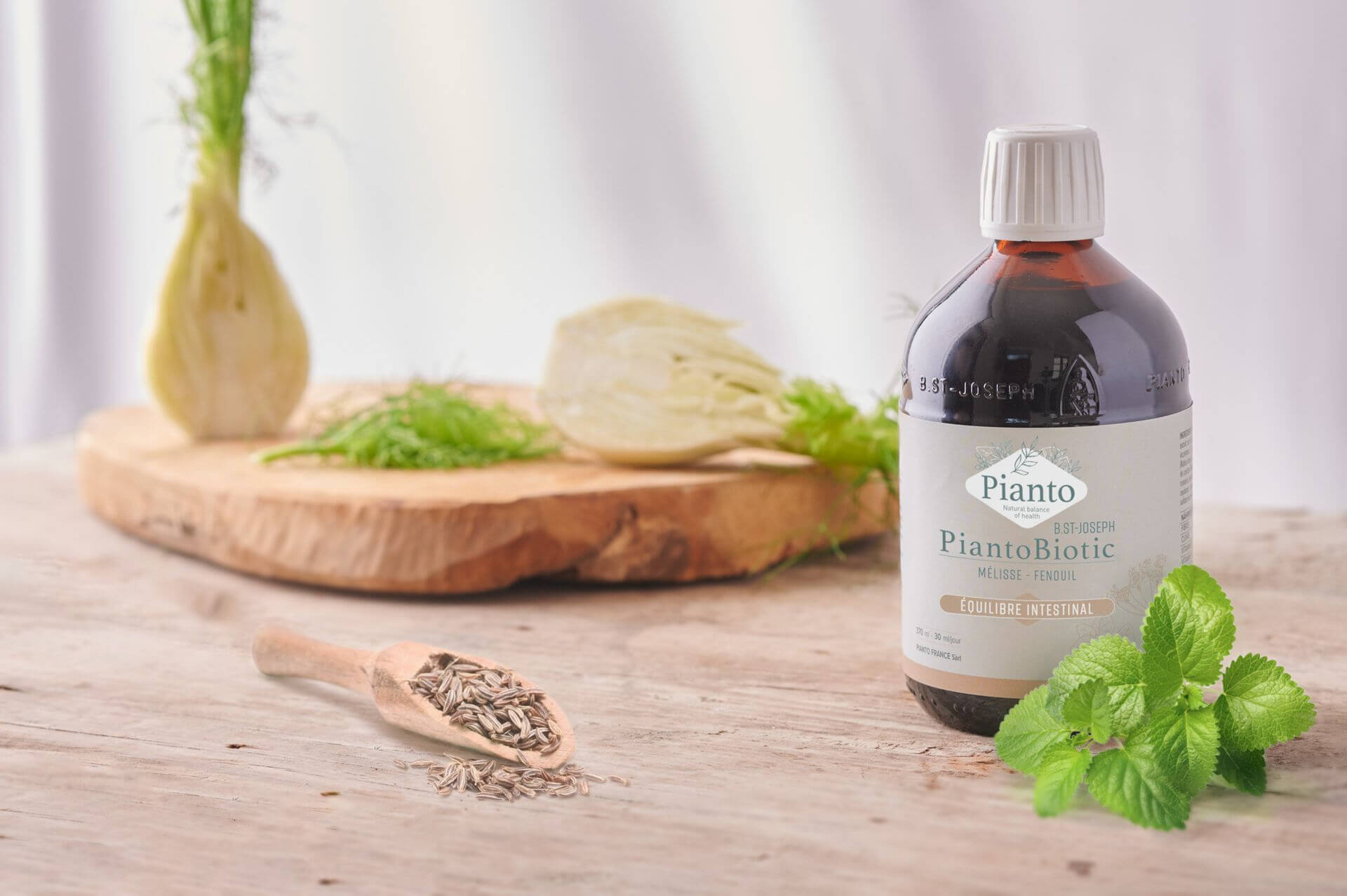 PiantoBiotic gesunde Verdauung mit Fenchel, Boswellia und Zitronenmelisse zur Verbesserung der Darmmikrobiota